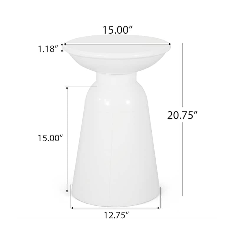 Outdoor Side Table,Cement End Tables for Patio,Garden Small Accent Decorative Stool,Table Indoor