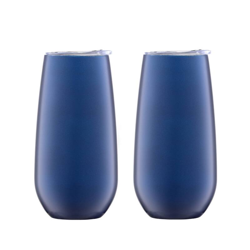 6oz Navy Insulated Champagne Flutes, Set of 2 Bed Bath & Beyond