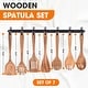 preview thumbnail 3 of 6, Cheer Collection Wooden Kitchen Utensils Set - 7 Piece