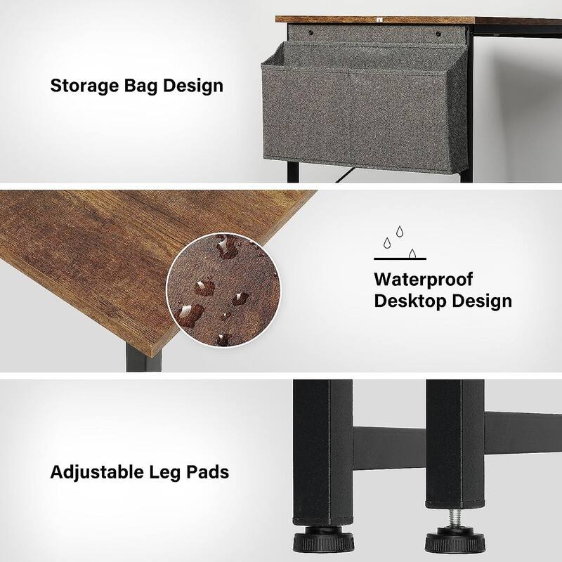 40" Small Gaming Computer Desk Home Office Desks with Storage Bag