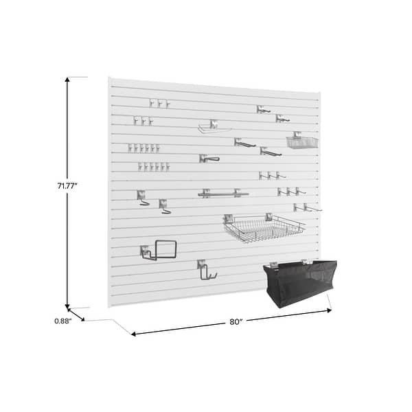 NewAge Products 40 sq. ft. PVC Slatwall with 40Piece Accessory Kit Bed Bath & Beyond 39932443