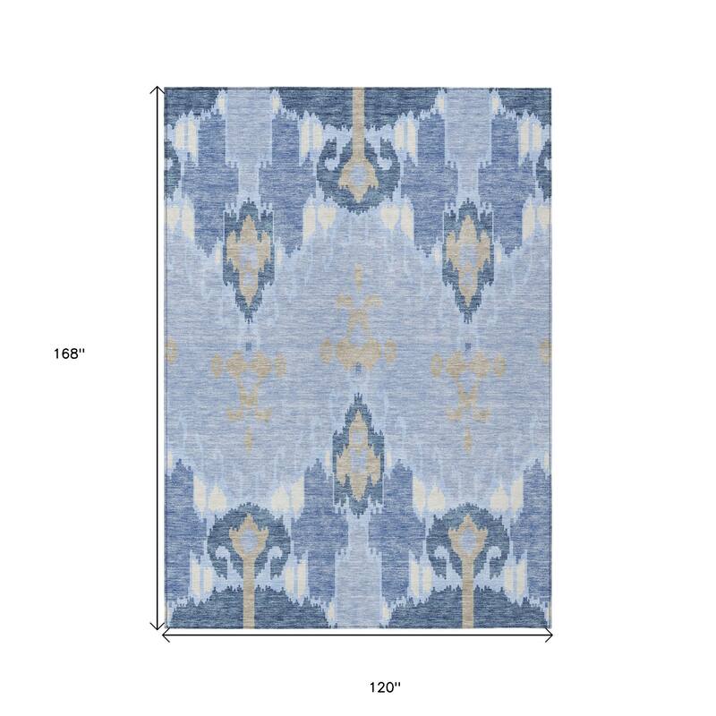 HomeRoots Ikat Transitional Rectangle Outdoor Rug