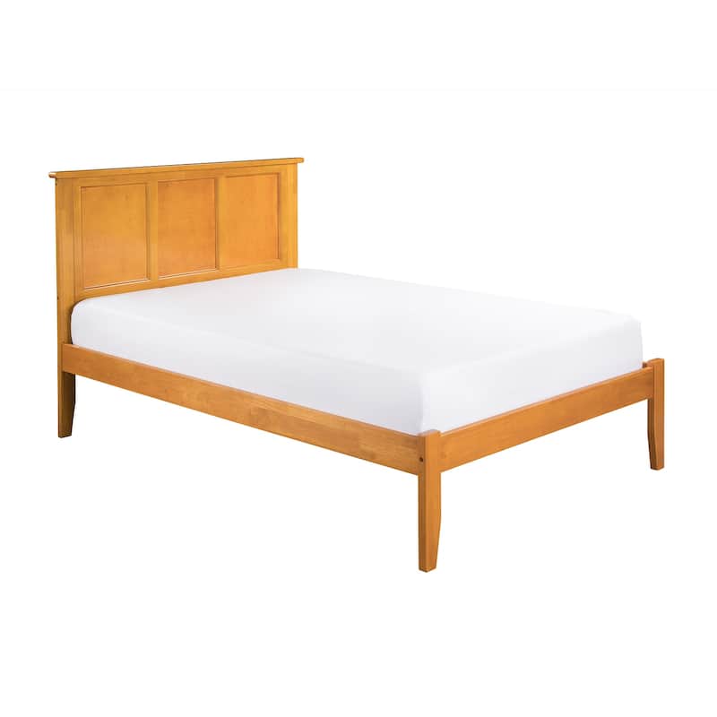 King Platform Bed - City Chic Style Walnut Finish - Modern Bedroom Furniture