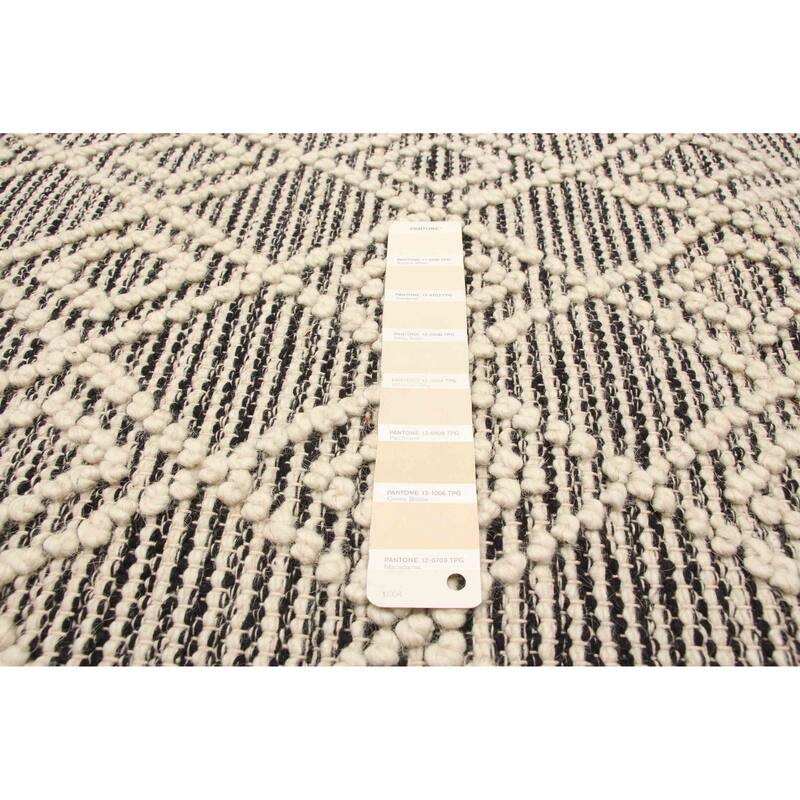 ECARPETGALLERY Braid weave Sienna Cream Wool Rug - 5'3 x 7'5