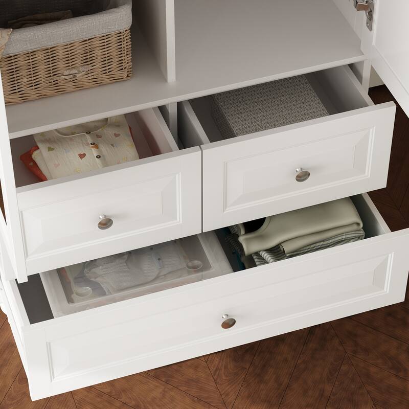 Armoire Wardrobe Closet Adjustable Shelves Closet Wardrobe Cabinet