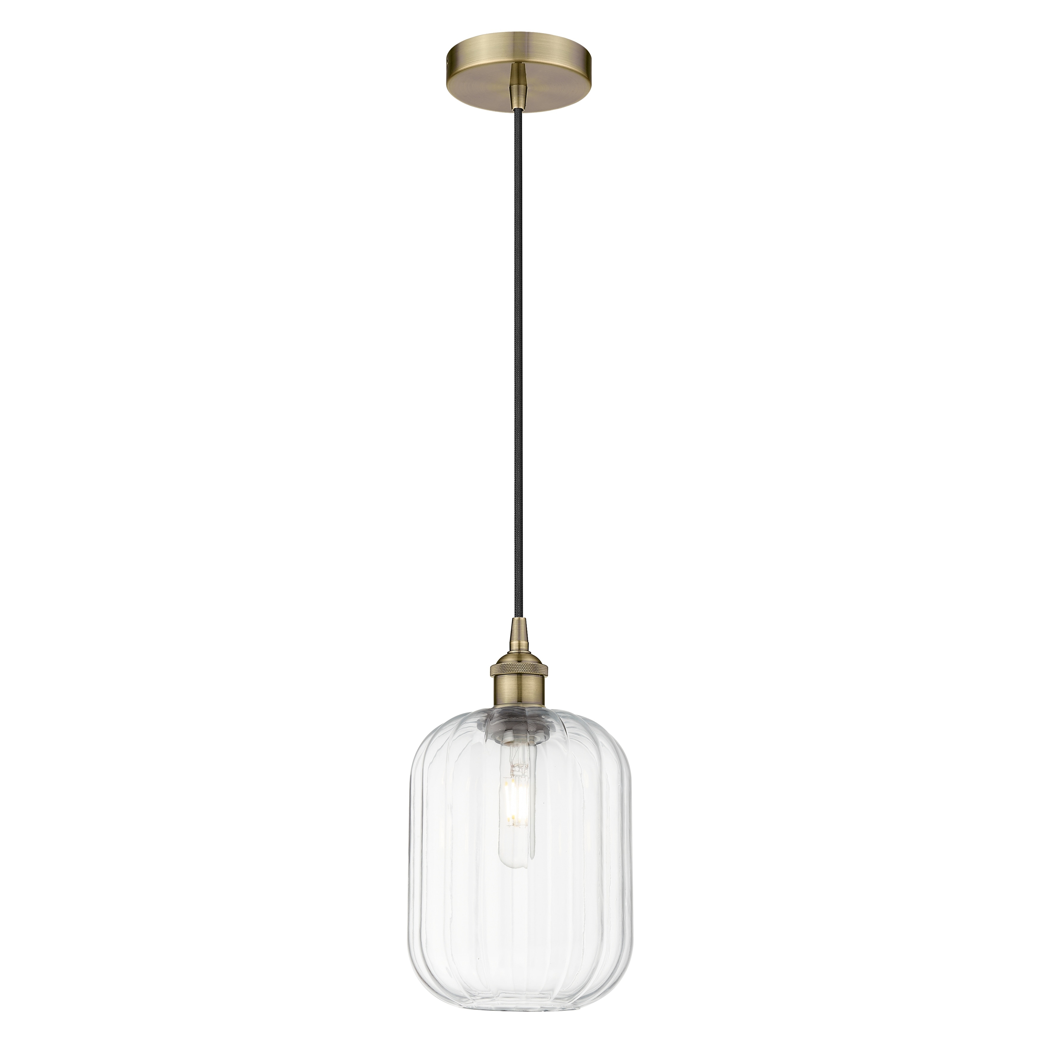 Innovations Lighting Endless Possibilities Edison - Preston - 1 Light 7" Jar Shade Cord Hung Mini Pendant
