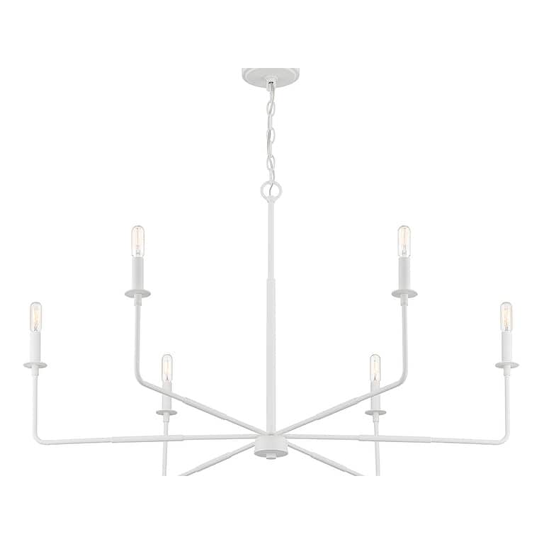 Salerno 6-Light Chandelier in Bisque White