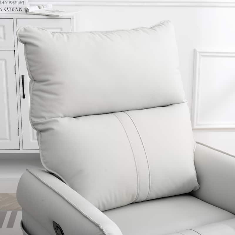 Rocking Recliner Chair,360 Degree Swivel Nursery Rocking Chair,Glider Chair,Modern Small Chair Home Theater Seat,Side Pocket