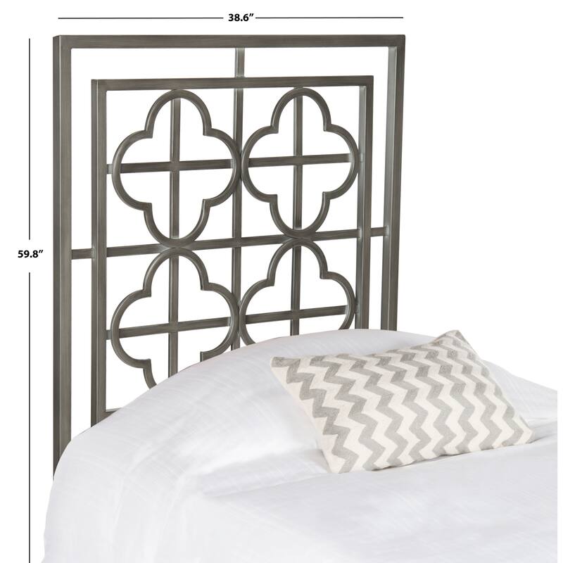 SAFAVIEH Ilona French Metal Quatrefoil Headboard