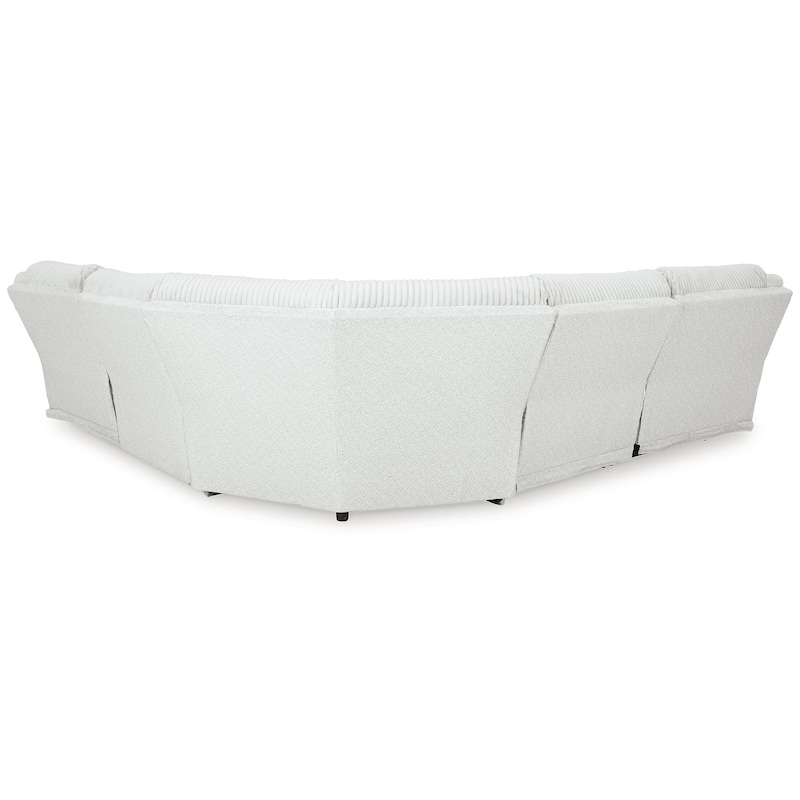 Signature Design by Ashley Top Tier Light Gray 5-Piece Reclining Sectional - 135.5"W x 135.5"D x 40"H