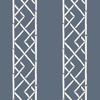 A-Street Prints Indigo Indigo Latticework Wallpaper