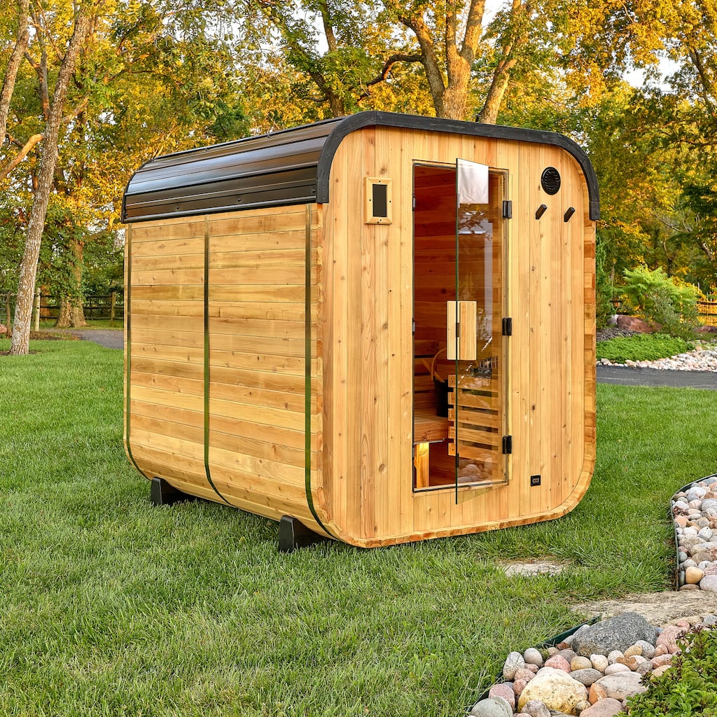 Backyard Discovery Lennon 4-6 Person Outdoor Cube Sauna, 9kW Heater