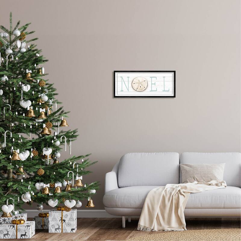 Stupell Noel Holiday Sand Dollar Sign Framed Giclee Art, Design by Elizabeth Tyndall