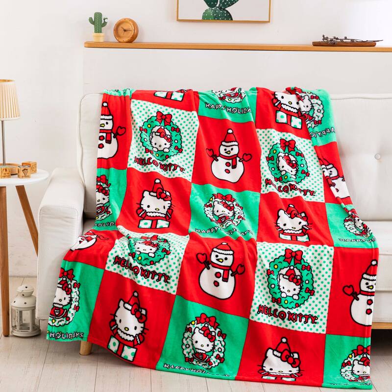 Sanrio Hello Kitty Holiday Hugs Silk Touch Throw Blanket