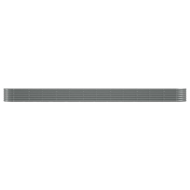 vidaXL Raised Garden Bed Raised Flower Bed Galvanized Steel Outdoor Planter