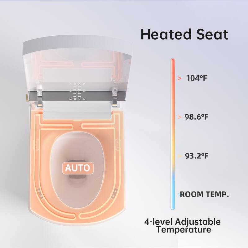 Modern Integrated Smart Toilet. Auto Open Close Lid. Heated Seat. Instant Warm Water. Auto Flush. Foot Sensor