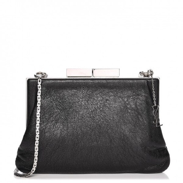 black and silver ysl bag
