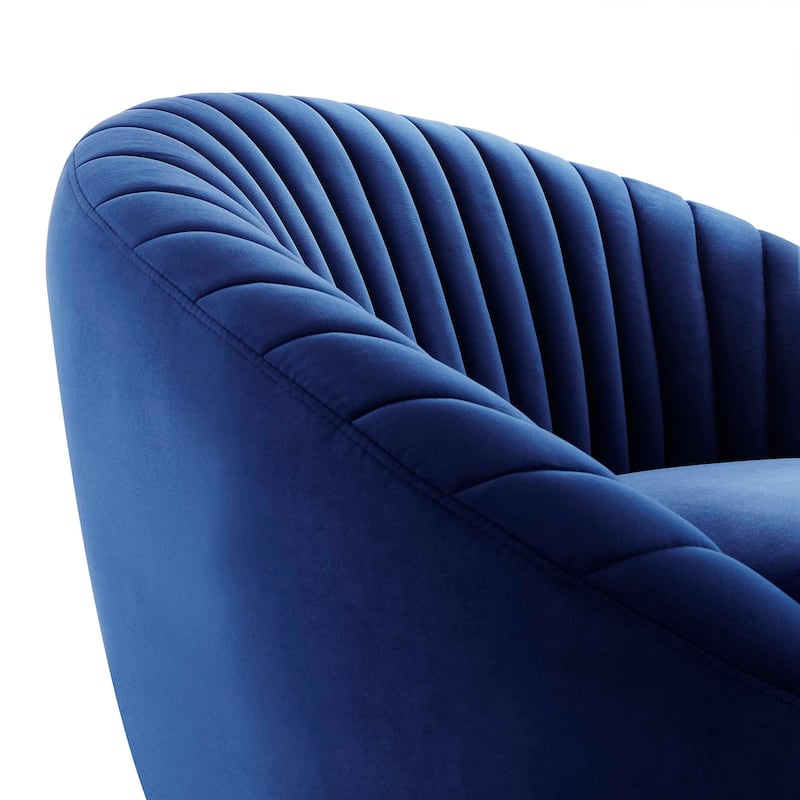 Whirr Tufted Performance Velvet Performance Velvet Swivel Chair