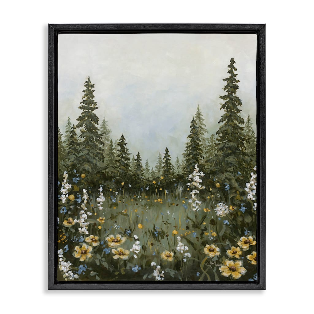 Stupell Forest Meadow Clearing Framed Floater Canvas Wall Art Design By Hollihocks Art