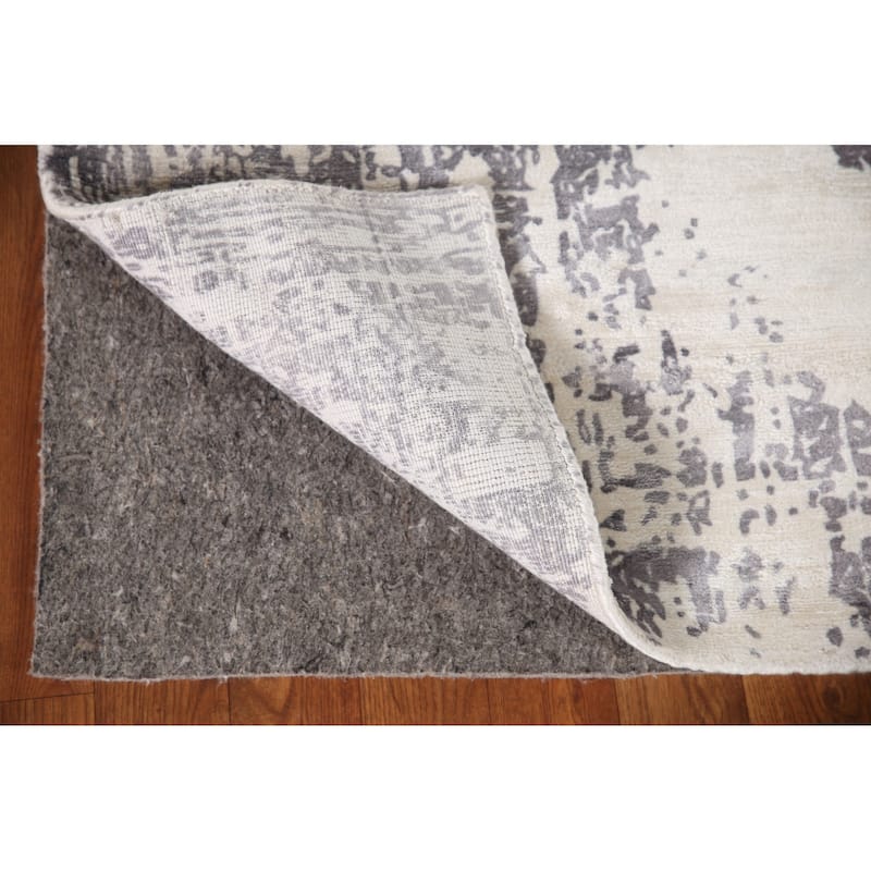 Abstract Indian Rug Handmade Wool Carpet - 4'1"x 6'3"