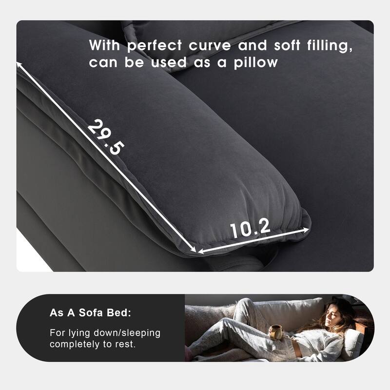 6-seat Upholstered Symmetrical Sofa Furniture U-shaped Sectional Sofa with Waist Pillows