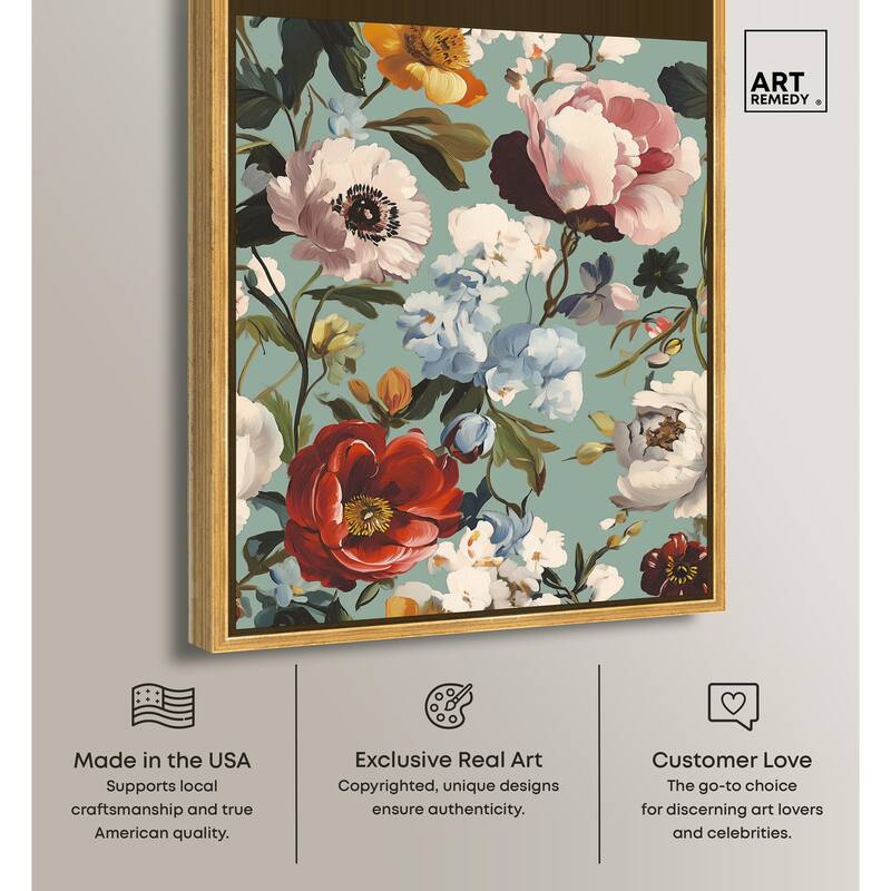 Floral Tapestry II Canvas by Art Remedy