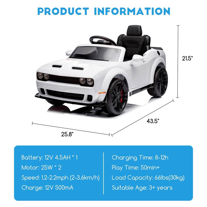 12V Ride on Car with Remote Control Suitable for Over three years old