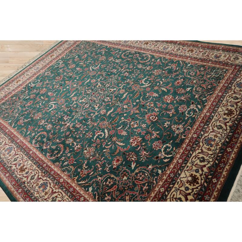 8x10 Hand Knotted Wool Emerald Kazan Pande Cameron Silky sheen Rug - 8' x 10'