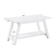 preview thumbnail 5 of 13, Roundhill Furniture Elyz Solid Wood Bench with Shelf, White