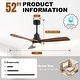 preview thumbnail 44 of 86, Sofucor 48/52 Inch Ceiling Fan with Light, Solid Wood Blades for Living Room, Bedroom,Smart Optional