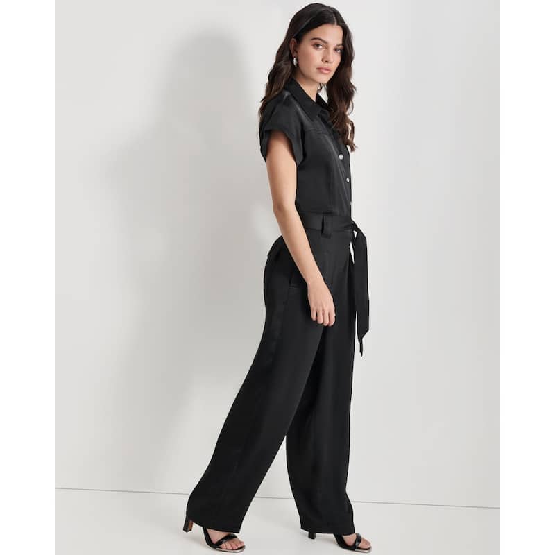 DKNY Utility Glazed Jumpsuit