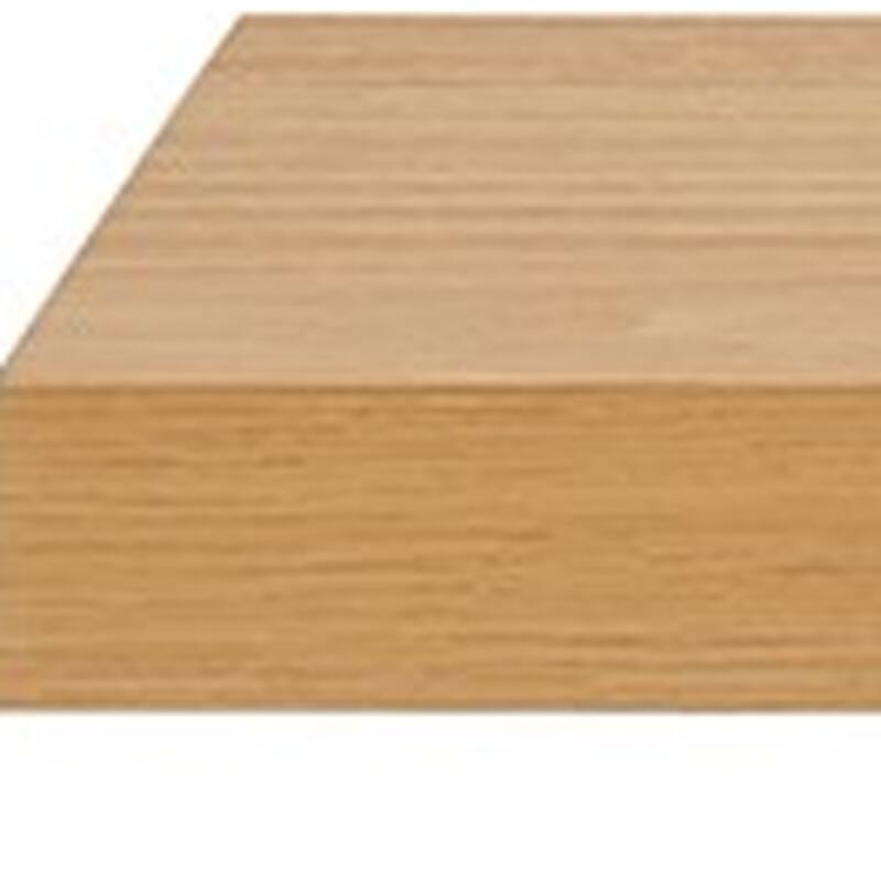 HomeRoots 75" Natural Wooden Wall Mounted Floating Shelf