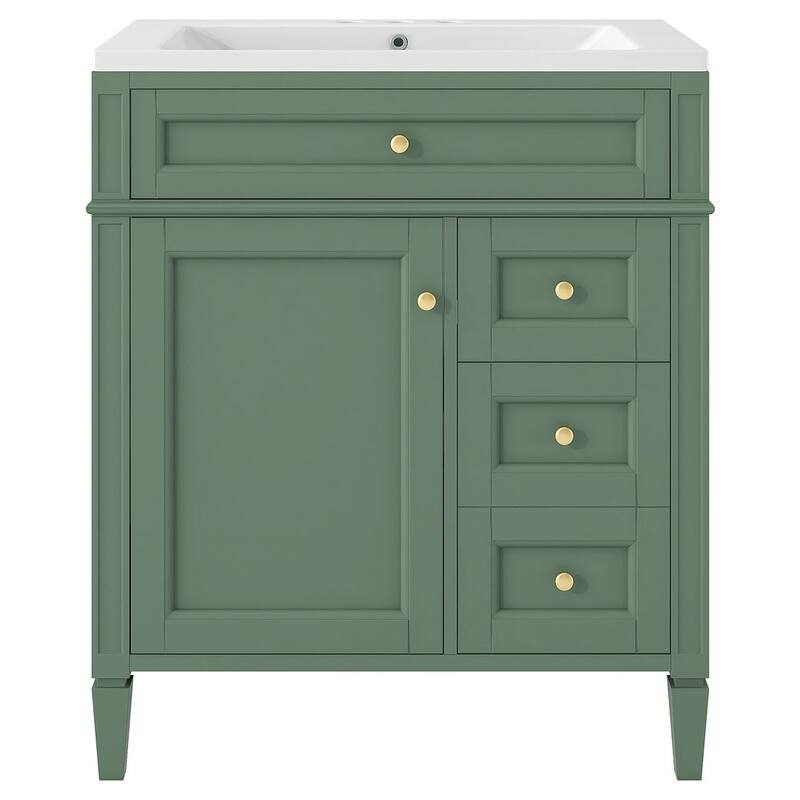 30'' Bathroom Vanity with Top Sink Set, Sink Bathroom Vanity