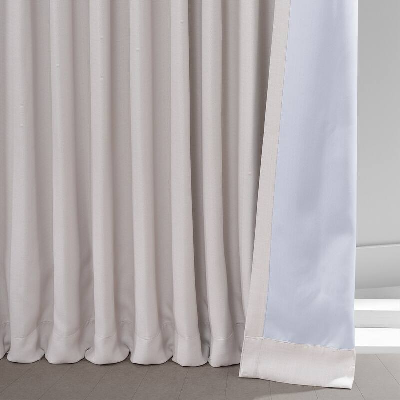 Exclusive Fabrics Faux Linen Extra Wide Room Darkening Curtain Panel