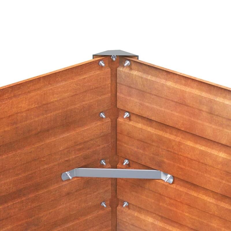 vidaXL Garden Raised Bed Rusty Corten steel Large Garden Raised Bed - 50.8 x 50.8 x 17.7