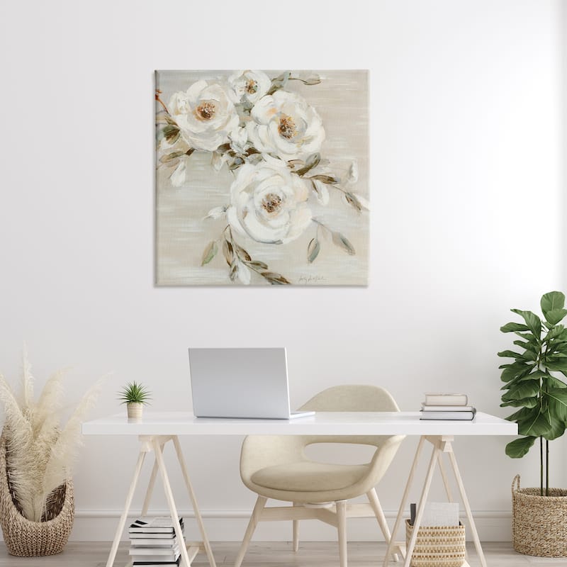 Stupell Neutral Rose Trio Canvas Wall Art Design By Sally Swatland