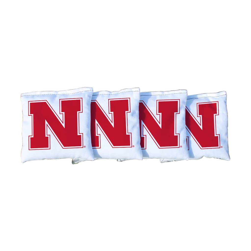 Nebraska Cornhuskers White Cornhole Bags