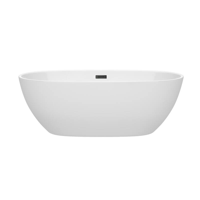Wyndham Collection Juno 67" Free Standing Acrylic Soaking Tub with