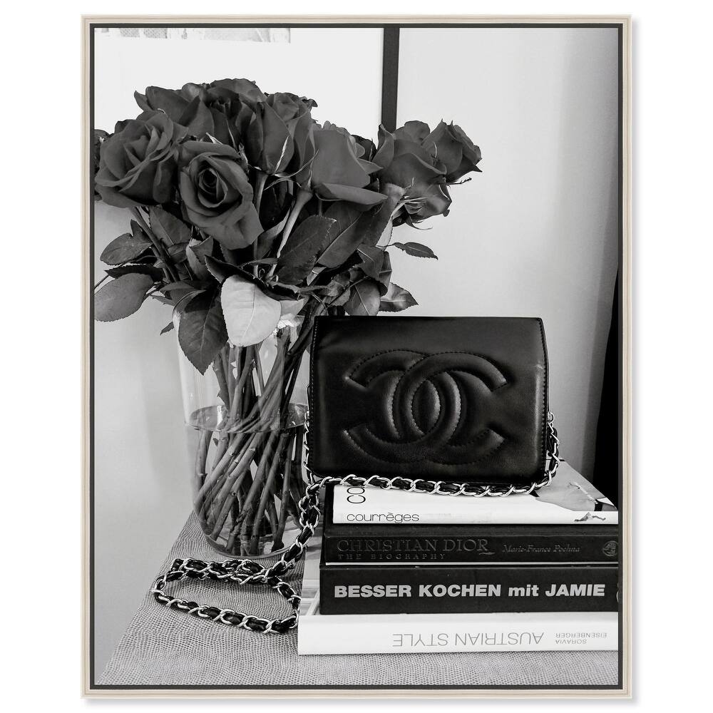 Classic Bag and Roses Canvas by Art Remedy