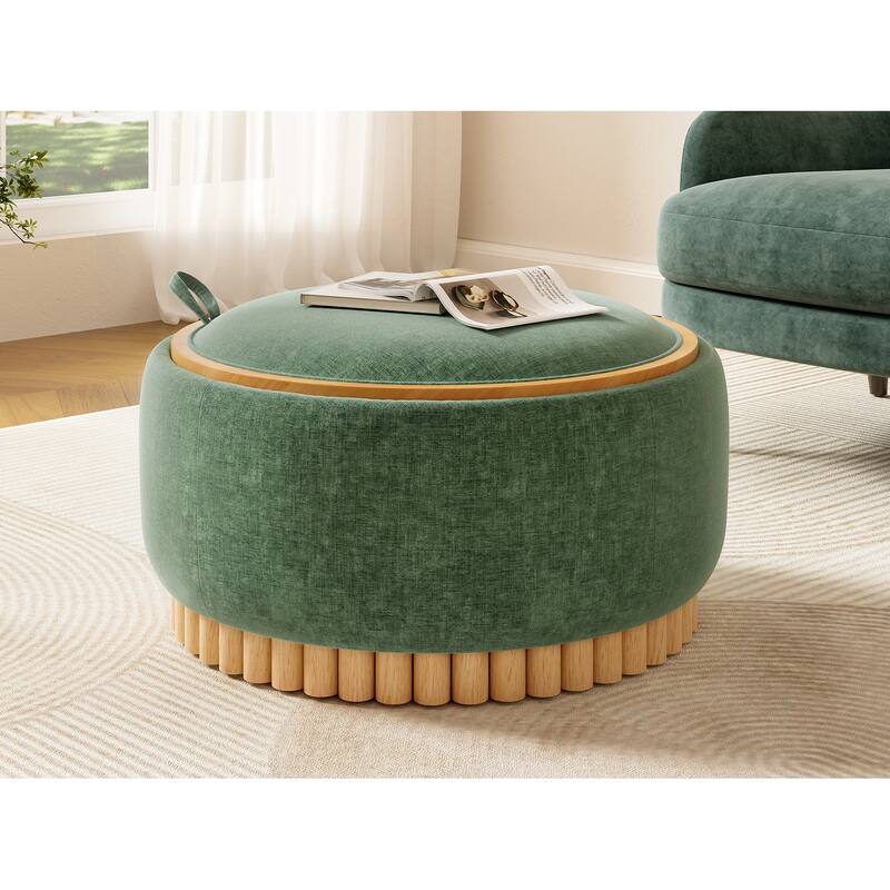 Modern Round Tufted Ottoman