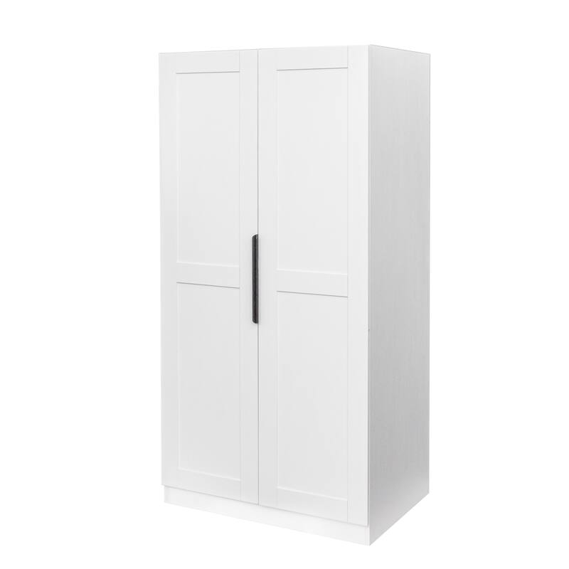 GDF Studio - Lenorr Modern 62.99" Tall Freestanding Kitchen Pantry Cabinet with Multi-Level Shelves and Storage Doors