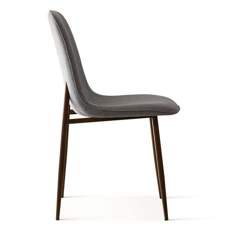 5-Piece Dining Table Set for 4 with Upholstered Chairs and Round Crossed Base Table