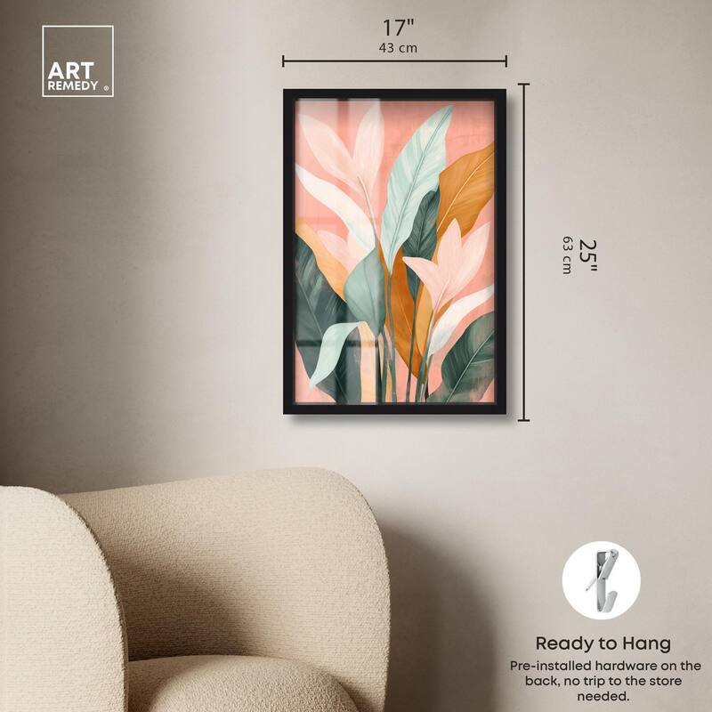 Peach and Palm Shadowbox by Art Remedy