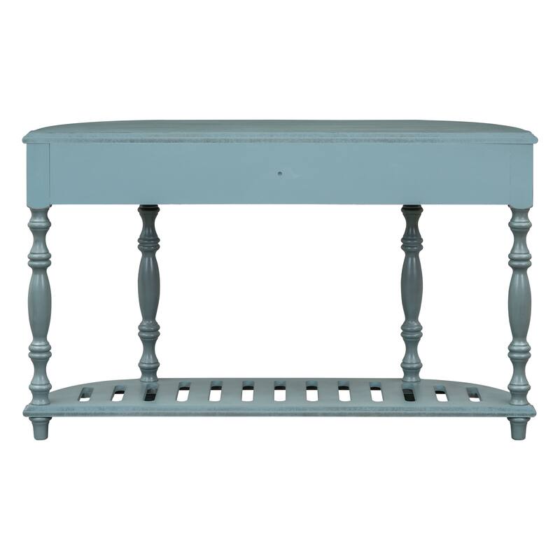 52" Classic MDF Console Table With 4 Drawers And Open Shelf for Living Room