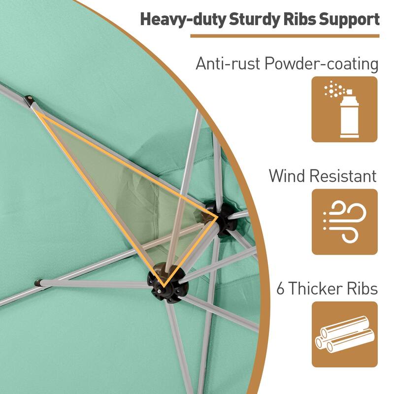 COSIEST 9ft Outdoor Patio Umbrella Offset Hanging Umbrella