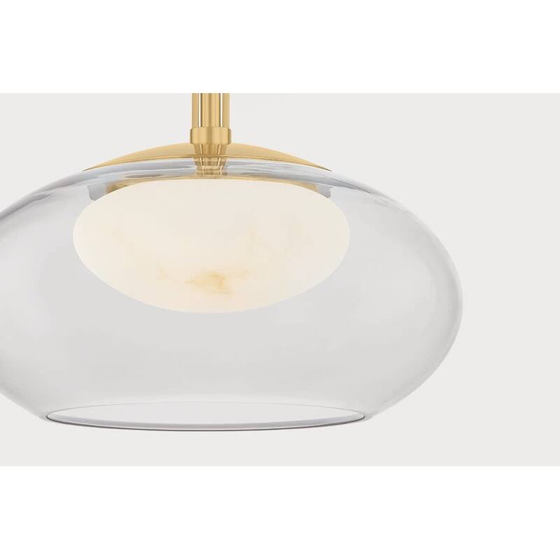 Hudson Valley Lighting 9014 Moore 12" Wide LED Pendant with Glass and