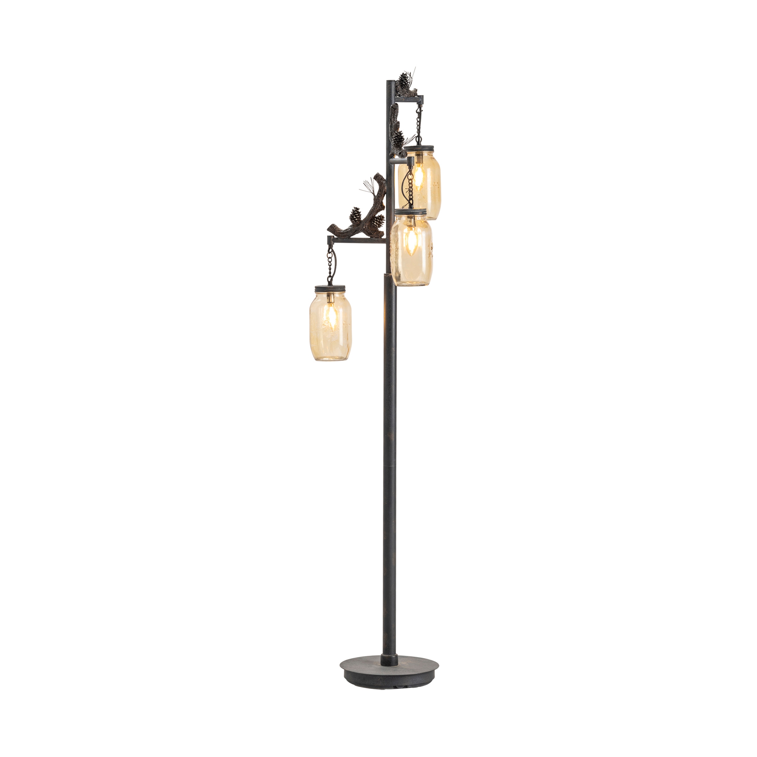 Stylecraft basia 3 arm nickel floor lamp cheap