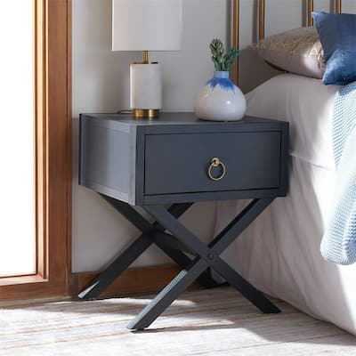 Collection Odilia Navy and Gold 1 Drawer Nightstand