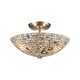 preview thumbnail 1 of 3, Elk Home Capri 16 " Wide 3-Light Semi Flush Mount Light Fixture - Satin Nickel, 10551/3
