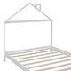 preview thumbnail 7 of 6, Full Size Wood Platform Bed with House-Shaped Headboard, Footboard Bench, and Wooden Support